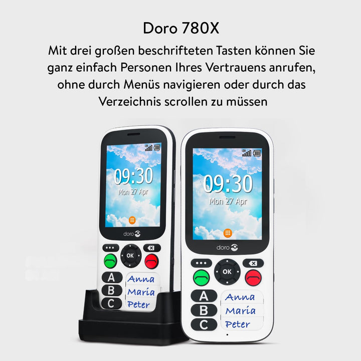 Doro 780X – 4G-Handy für ältere Menschen – Behinderung – Demenz – Hirnbehinderung – vereinfachte Tas