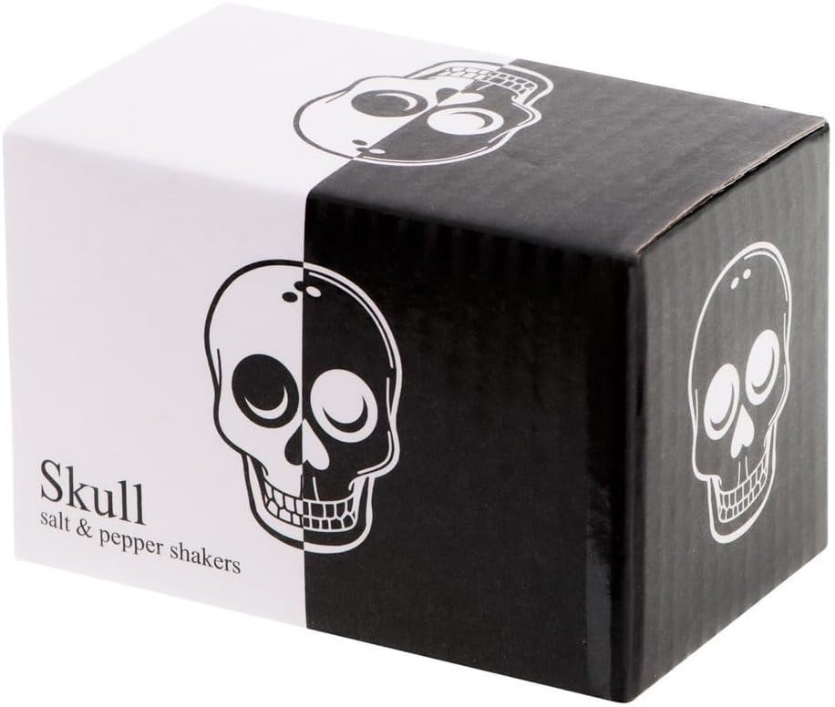 Salz- und Pfefferstreuer Totenkopf, Schädel, Keramik