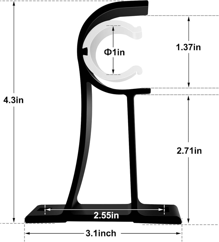 Gardinenstangenhalterung, robuste Gardinenstangenhalterung, schwarz, 8 Stück, Gardinenstangenhalter,