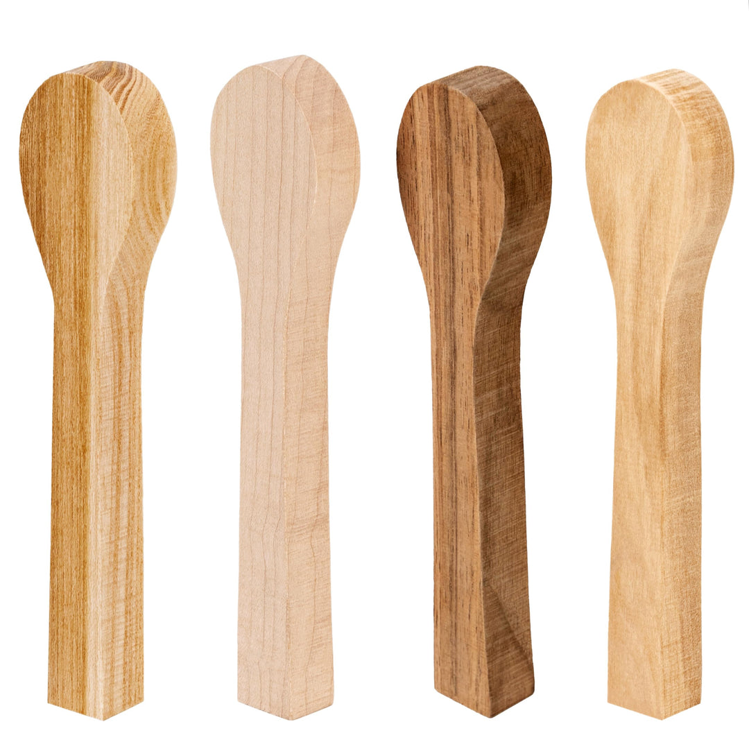 BeaverCraft Holzschnitz-Löffelrohlings-Set BB3 – Holzrohling zum Löffelschnitzen – Schnitzholz – Wei