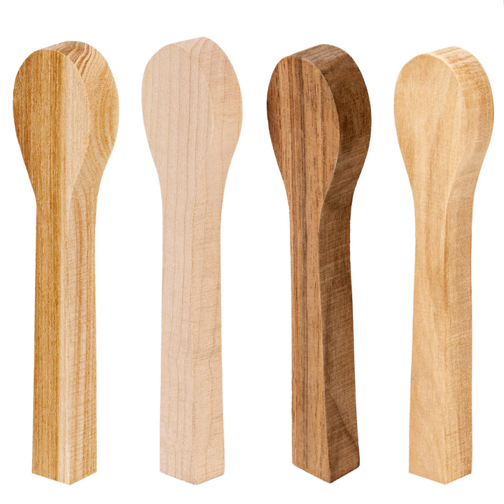 BeaverCraft Holzschnitz-Löffelrohlings-Set BB3 – Holzrohling zum Löffelschnitzen – Schnitzholz – Wei