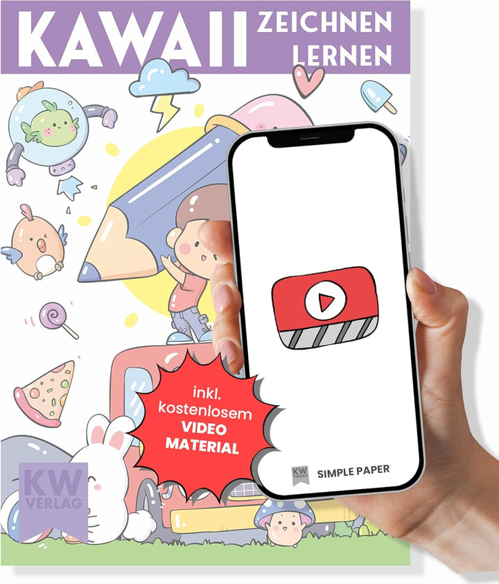 Kawaii zeichnen lernen – über 500 Motive malen lernen: süsse Sachen & süsse Tiere Zeichenbuch - Kawa