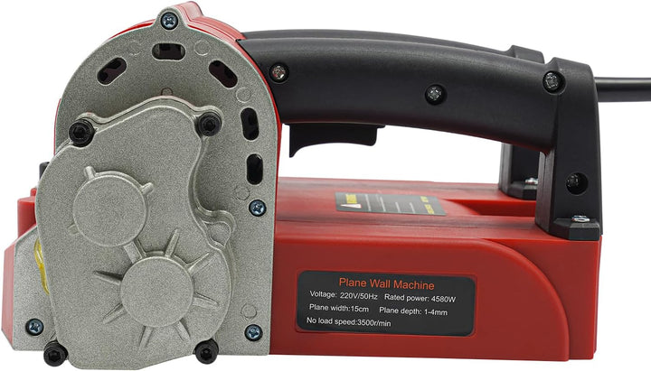 4580W Betonfräse, Elektrische Wandhobelmaschine 3500RPM, Einstellbare Hobeltiefe 0,04-0,16 Zoll, San