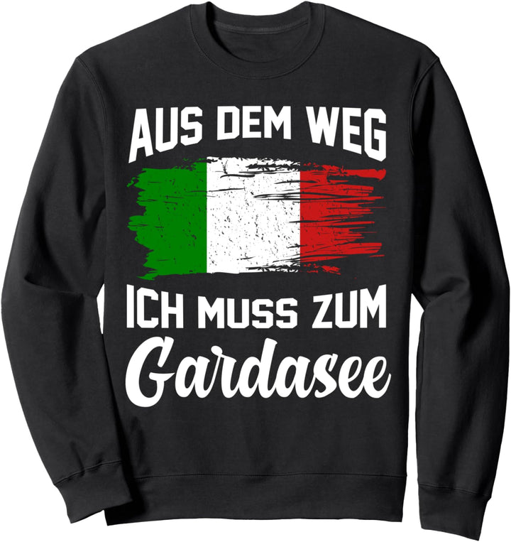 Gardasee Italienische Flagge Sweatshirt