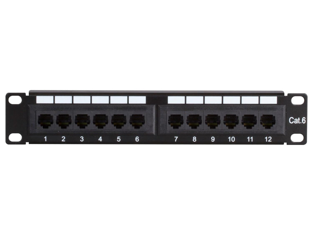Patchpanel 10 Zoll - 12-fach UTP Patchpanel CAT 6, Cat6 UTP