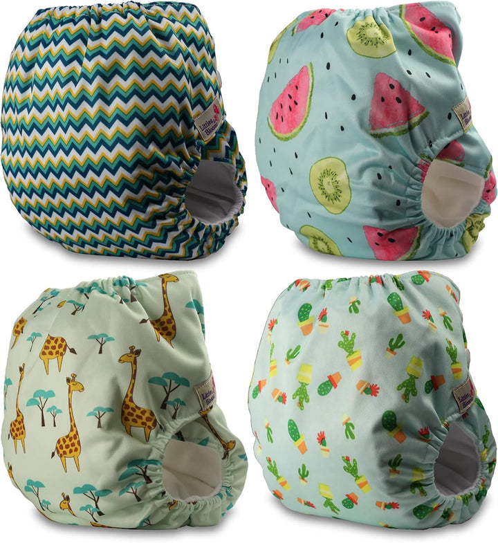 Littles and Bloomz FLP2-0401 Windel, wiederverwendbar, Standard-Popper, 4 Windeln 0401 4 Stück (1er