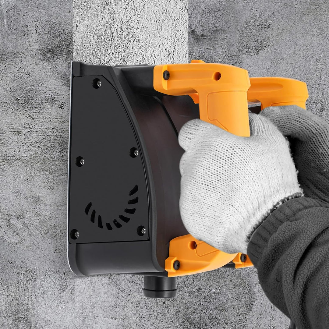 WooDerson 1200W Elektrischer Wandhobel, Wandfräse, Putzfräse Mit 26 Hartmetallklingen, Staubschutz,
