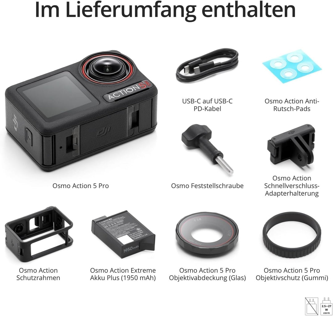 DJI Osmo Action 5 Pro Essential Combo (Mehrere Zubehörteile Bundle), Mehrere Zubehörteile Bundle