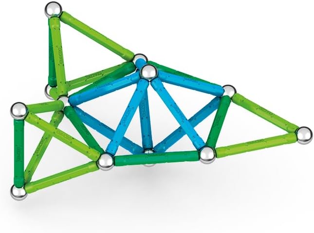 Geomag Classic - 60 Pieces- Magnetic Construction for Children - Green Collection - 100 Percent Recy