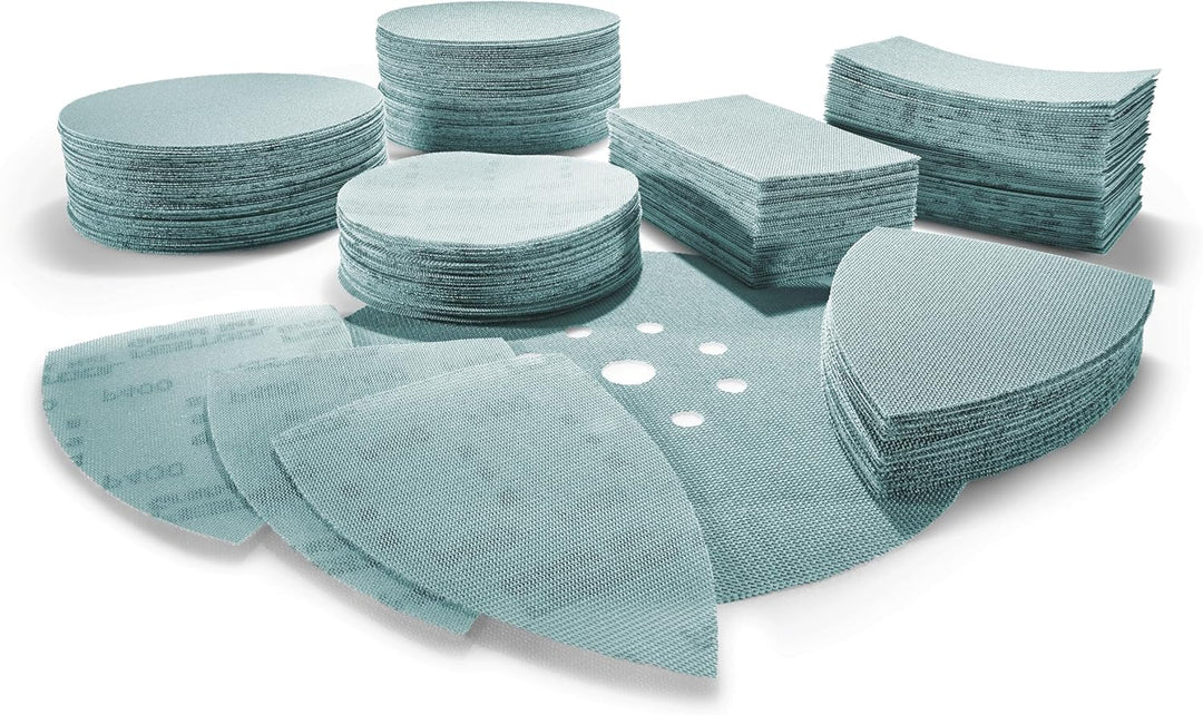 festool 203309 Netzschleifmittel STF D150 P240 GR NET/50, Medium, 50 Stück, Schwarz, grün Schleifsch