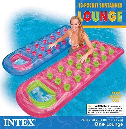 Intex Sonnenbräuner, aufblasbar, 188 x 71 cm, 1 Packung (Farben können variieren) Lounge, 188 x 71 c