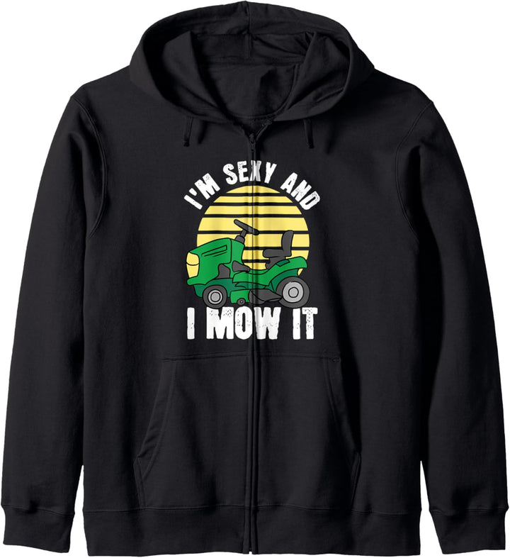 Lustige Geschenke zum Rasenmähen - ich bin sexy und ich mähe Kapuzenjacke