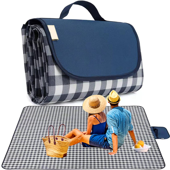 Extra grosse Picknickdecke, Stranddecke, 203.2x203.2 cm, Picknickmatte, wasserdicht, sanddicht, falt