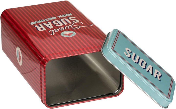 Set Retro Metall-Dose Blechdose Coffee, Tea & Sugar - Kaffeedose, Teedose, Zuckerdose mit Deckel (3-