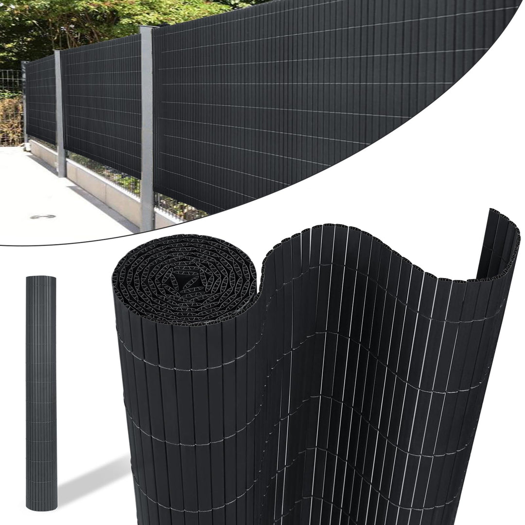 YUENFONG 160x400cm Sichtschutzmatte PVC Sichtschutzzaun Windschutz Gartensichtschutz mit Kabelbinder