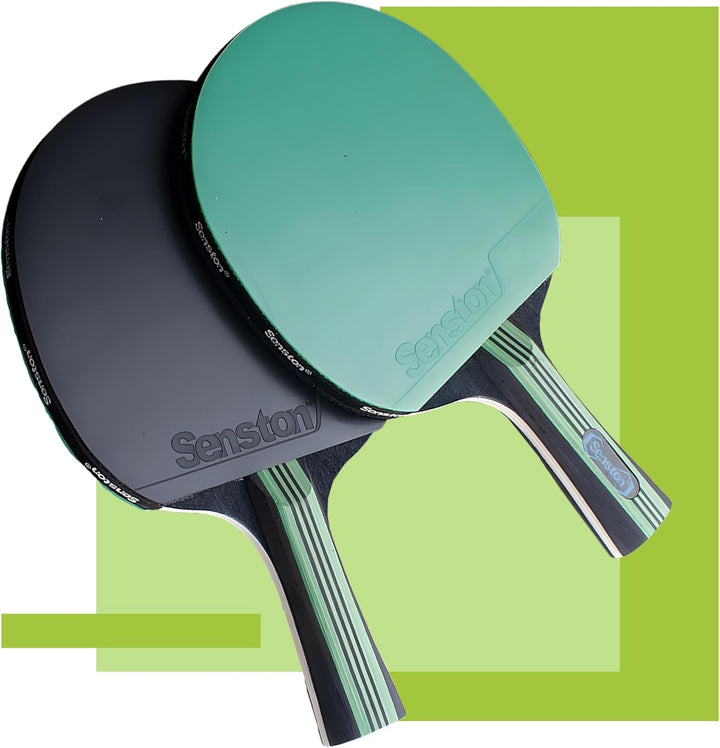Senston Tischtennisschläger Set, 2 Tischtennisschlager, 3 Tischtennis Bälle und 1 Tasche Ideal für S