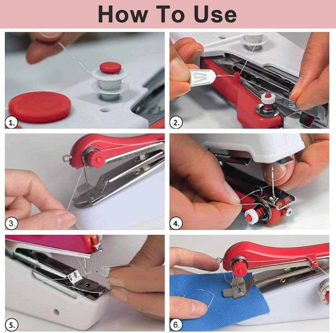 Handnähmaschine, SINZONeu® Mini Elektrische Nähmaschine Tragbar mit Dualem Strom, USB/Batteriebetrie