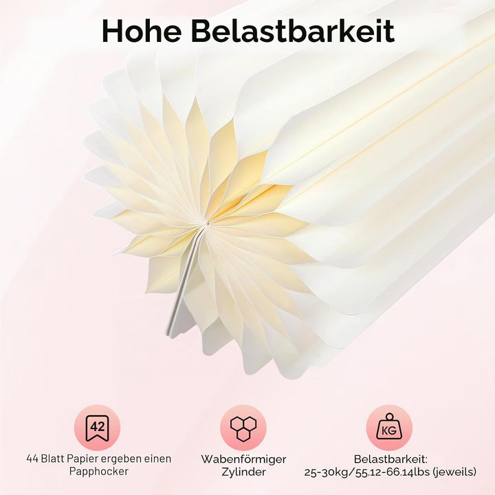 MccoMMon 4er-Pack Blumenständer mit zylindrischer Basis, Faltbarer Dekosäule,Blumensäule für Hochzei