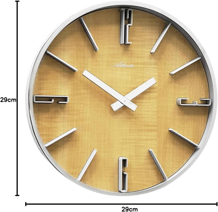 Atlanta 4426/30 Wanduhr Erle
