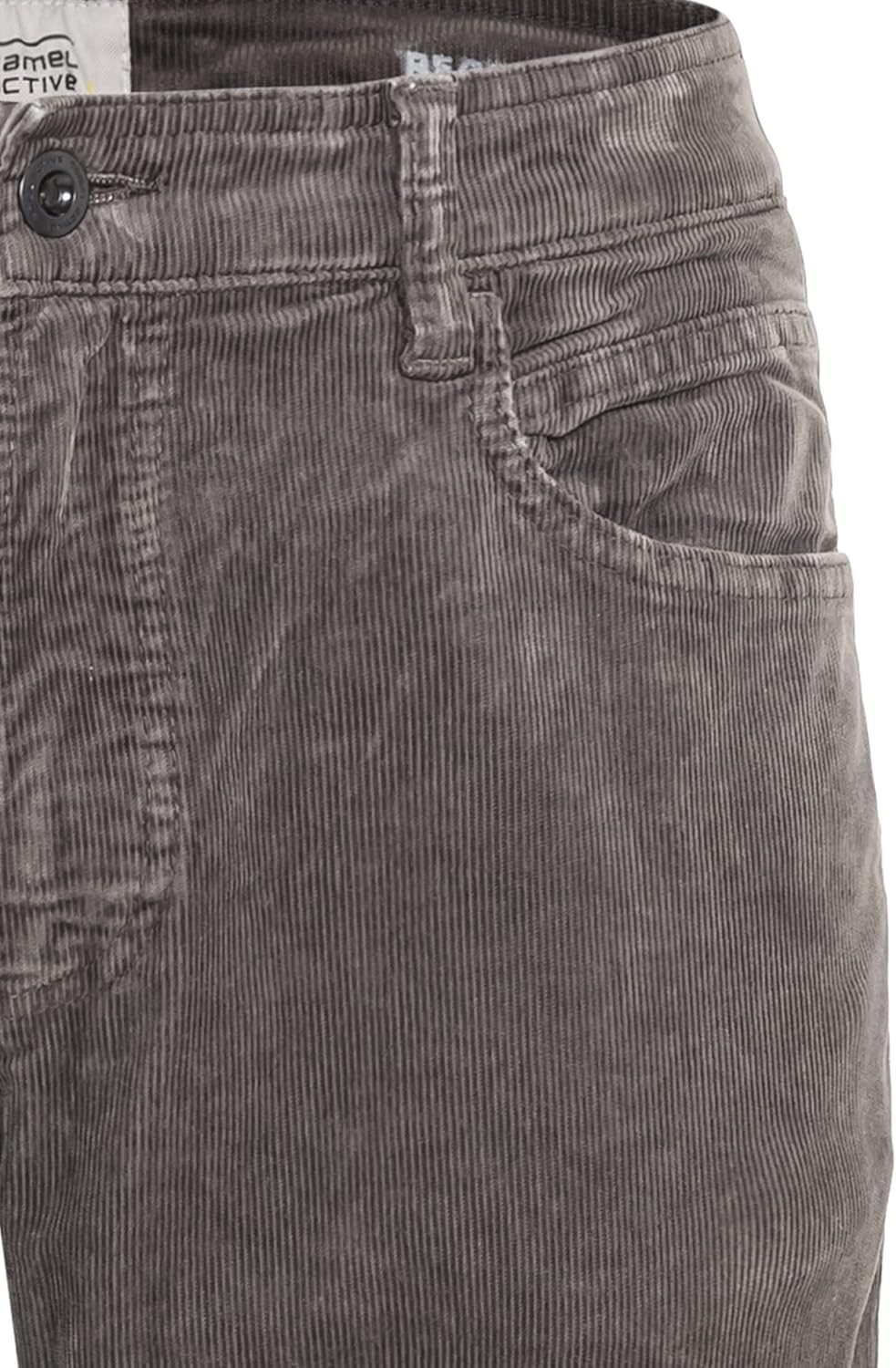 camel active Herren Regular Fit Hose Houston mit Struktur Jeans 31W / 34L Grau, 31W / 34L Grau