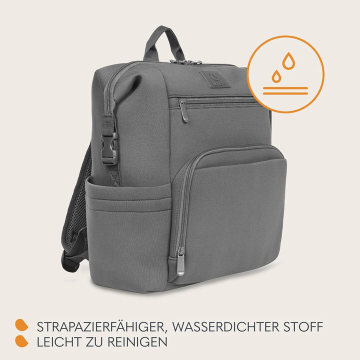 Lionelo Cube Rucksack, Baby Tasche, Wickeltasche, Babysachen, leicht für Spaziergänge und Reisen mit