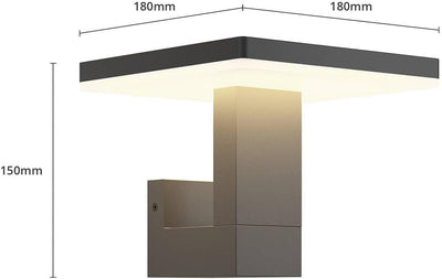 Lucande LED Wandleuchte aussen 'Olesia' (spritzwassergeschützt) (Modern) in Alu aus Aluminium (1 fla