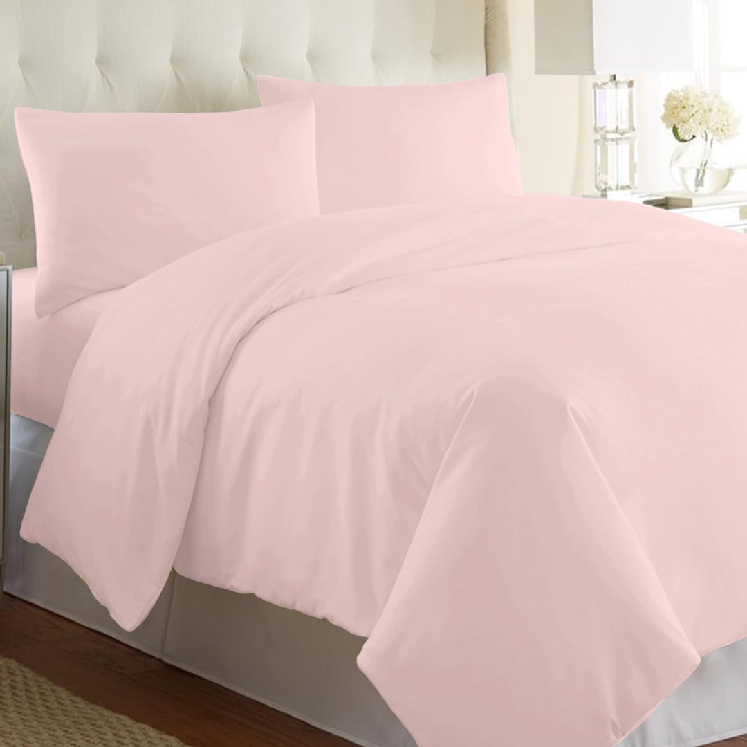 Pizuna 800 Fadenzahl aus Baumwolle Bettwäsche Helles Rosa, 100% Langstaple Baumwolle Bettbezug und K