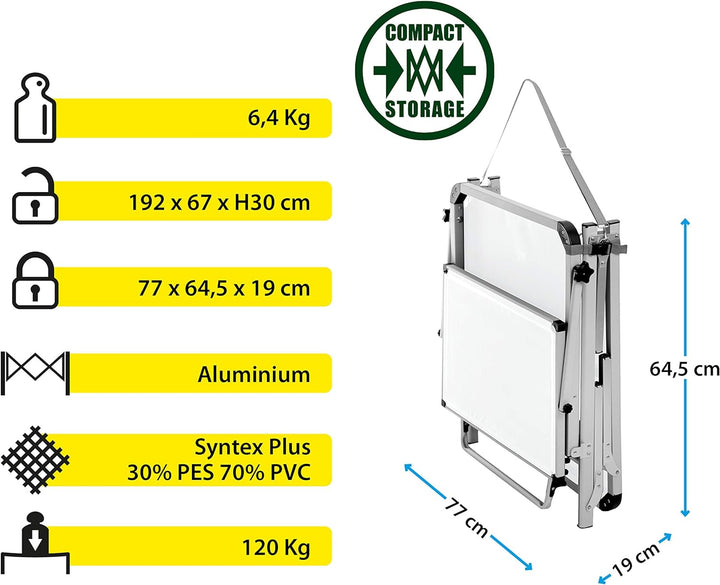 BRUNNER Strandliege Marbella weiss