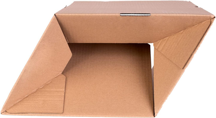 smiley pack 10 Stück Automatikboden Karton 540 x 380 x 320 mm Fix Aufrichtekarton mit Selbstklebever
