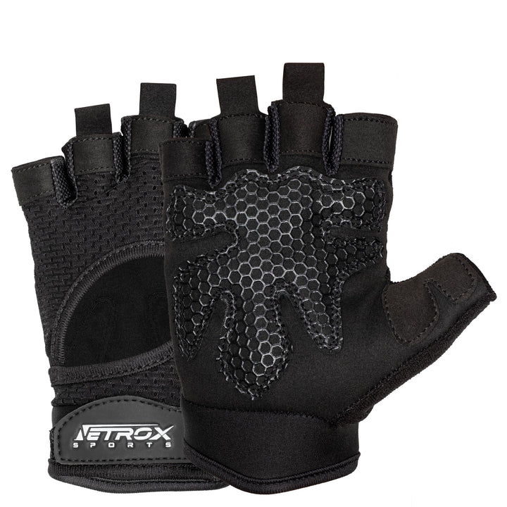 NetroxSports - atmungsaktive Sporthandschuhe mit extra Grip - Krafttraining, Fahrrad Fahren Fitness