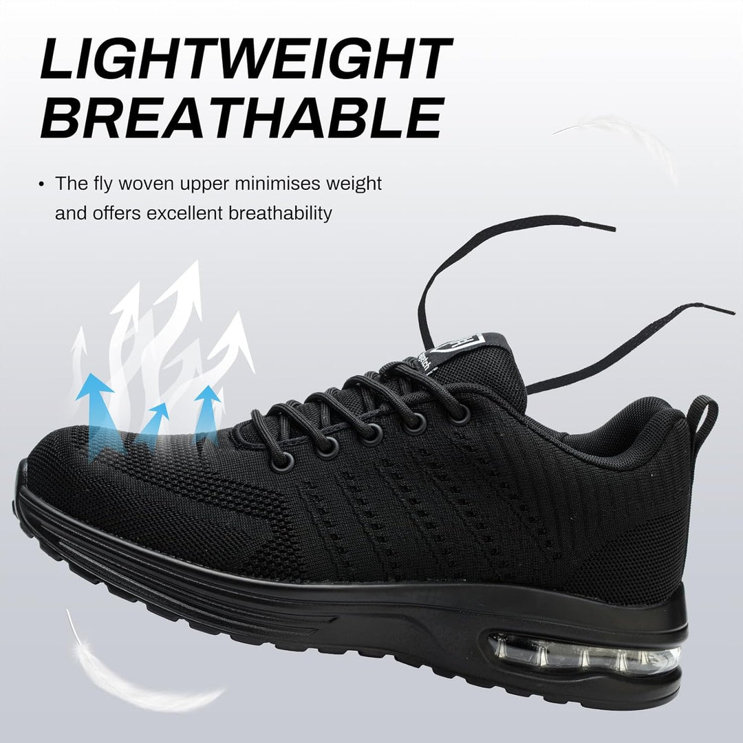 Hitopteu Sicherheitsschuhe Herren Arbeitsschuhe Damen Leicht Sportlich Arbeitsturnschuhe mit Stahlka