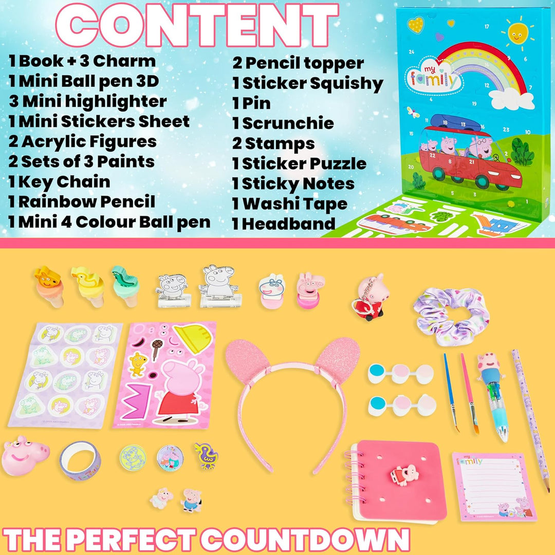 Get Trend Peppa Pig Adventskalender 2025 Kinder Weihnachtskalender mit 24 Türchen & Geschenken, Coun