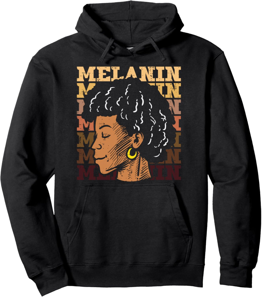 Melanin Black Girl History African American Pride BLM Women Pullover Hoodie