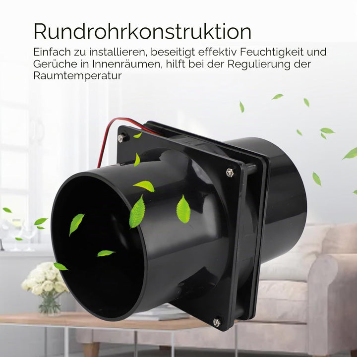Solarbetriebener Abluftventilator, Rundes Rohrdesign, Solarpanel-Kühler, Schnelle und Einfache Insta