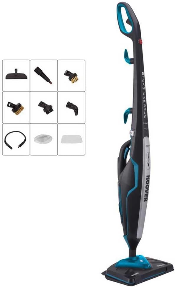 Hoover CA2IN1D 011 Dampfreiniger Steam Capsule Plus, grau / türkis