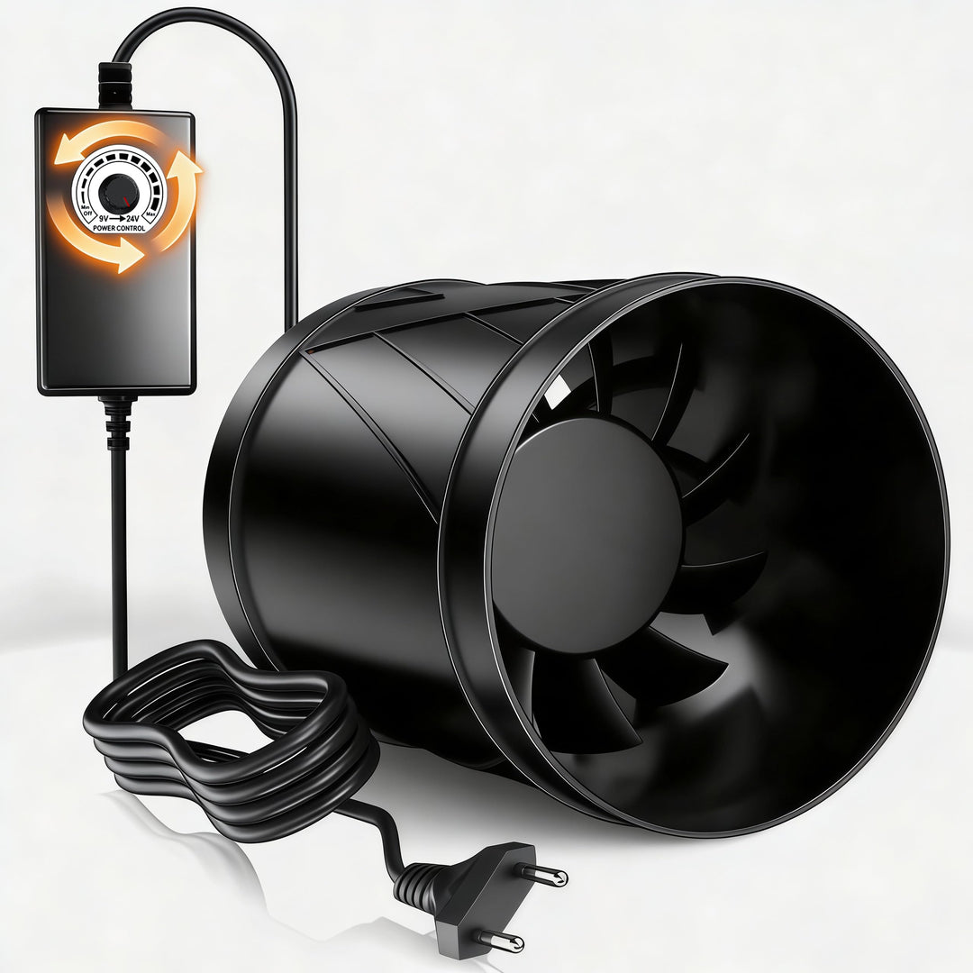 150mm Rohrventilator, 587 m³/h Rohrlüfter, Regelbar Rauchabzug Ventilator für Effiziente Luftzirkula