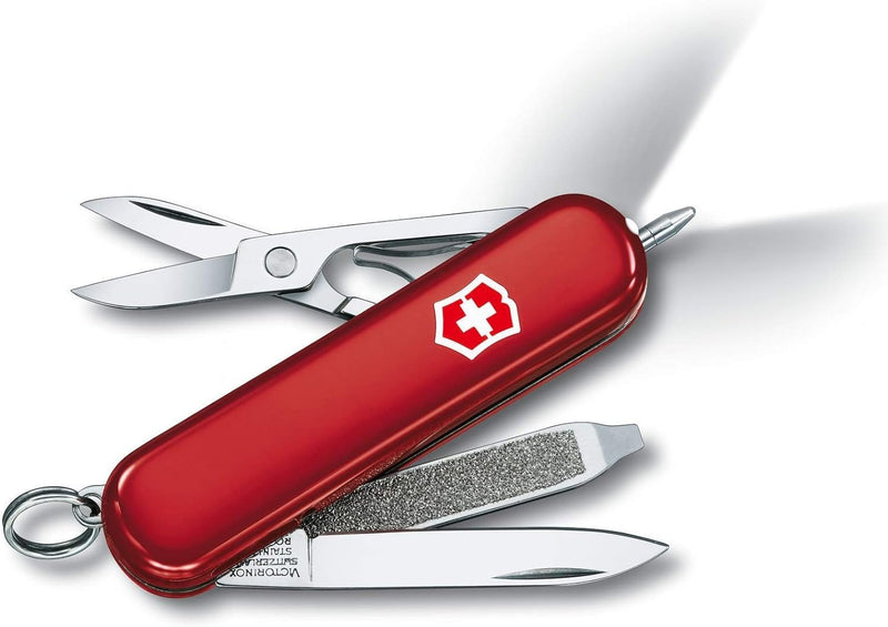 Victorinox Taschenmesser Signature Lite (7 Funktionen, Kugelschreiber, LED-Licht) Rot, Rot