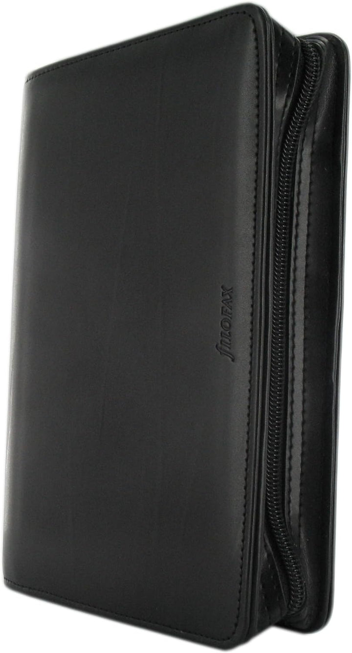 Filofax Metropol Personal Organiser für Papier (35 x 171 mm, mit Reissverschluss), schwarz, schwarz