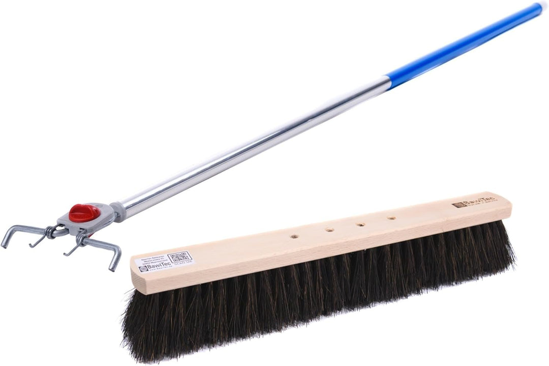 BawiTec Echt Arengabesen Breite 50cm 4-Loch Wechselsystem mit Stiel Länge 145cm nass- öl-beständig A