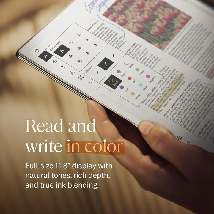 reMarkable Papier Pro Bundle – Folio Case aus Mosaic Weave | 11,8 Zoll Farbdisplay und Leselicht | m