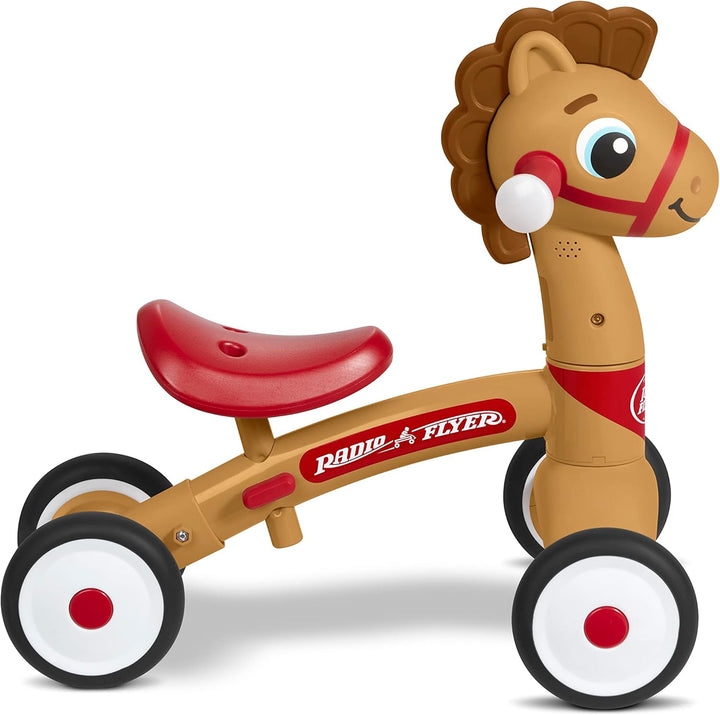 Radio Flyer Lil' Racers: Percy das Pony, Reitspielzeug für Kleinkinder von 1 bis 3 Jahren Braun, Bra