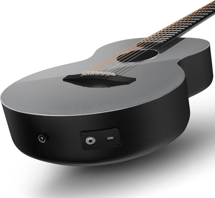 Enya X3 PRO Mini Gitarre - 36 Zoll Schwarz Kohlefaser Elektro-Akustische Gitarren für Kinder Erwachs