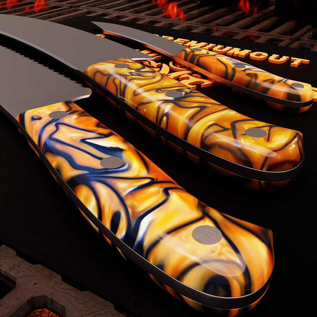 Giesser seit 1776 - Made in Germany - PremiumCut, Spicy Orange, Messerset 3 teilig, Kochmesser 20 cm