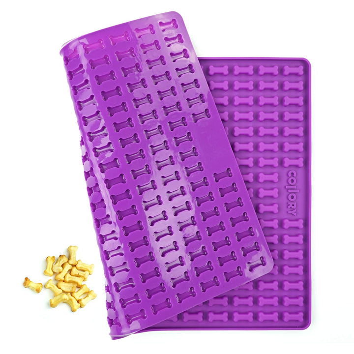 Collory® Mini Knochen (2cm) Silikon Backmatte, Backform für mini DIY Hundekekse und Leckerlis, Knoch
