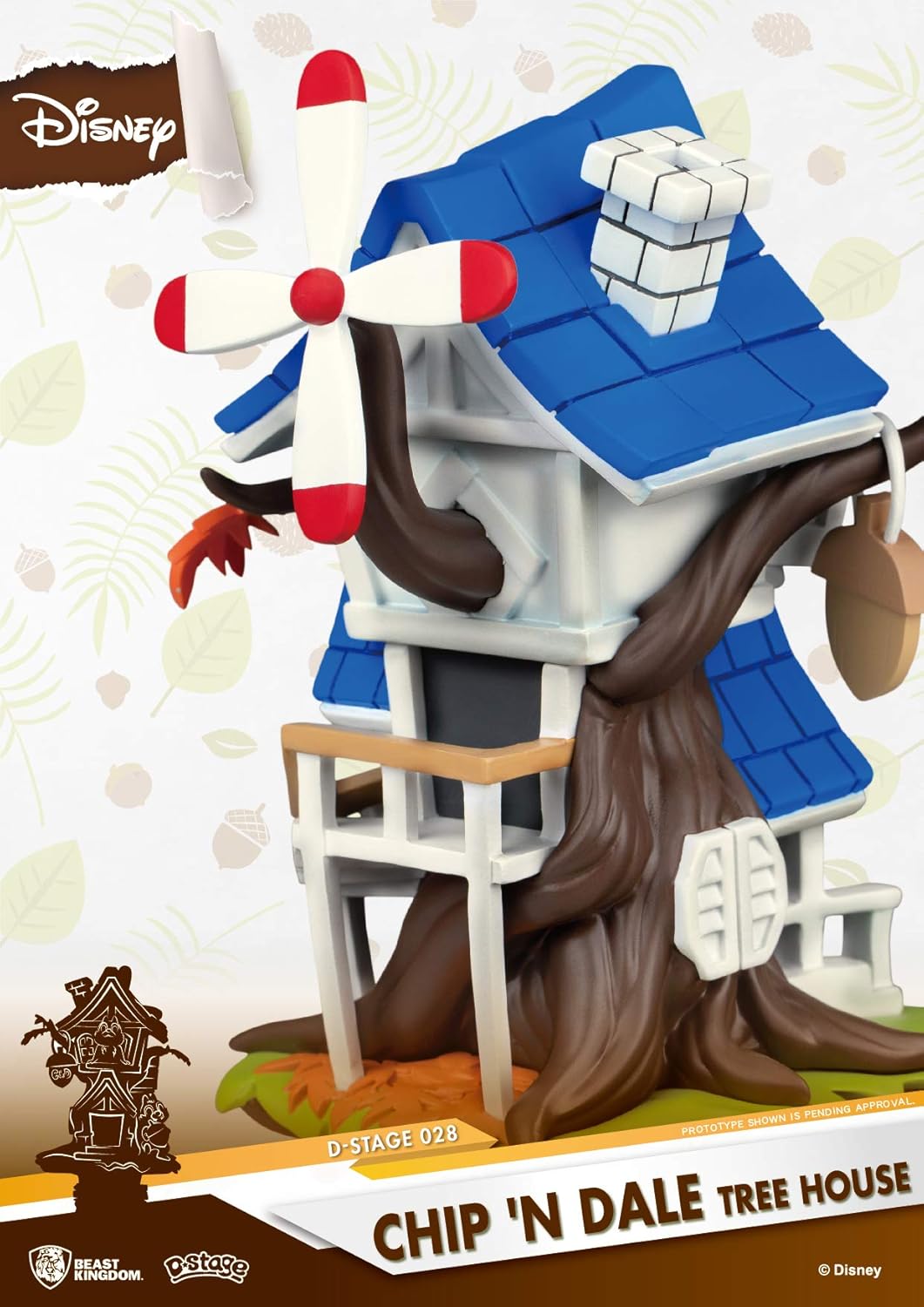 Beast Kingdom Toys Disney Summer Series D-Stage PVC Diorama Chip 'n Dale Tree House 16 cm, DS-028