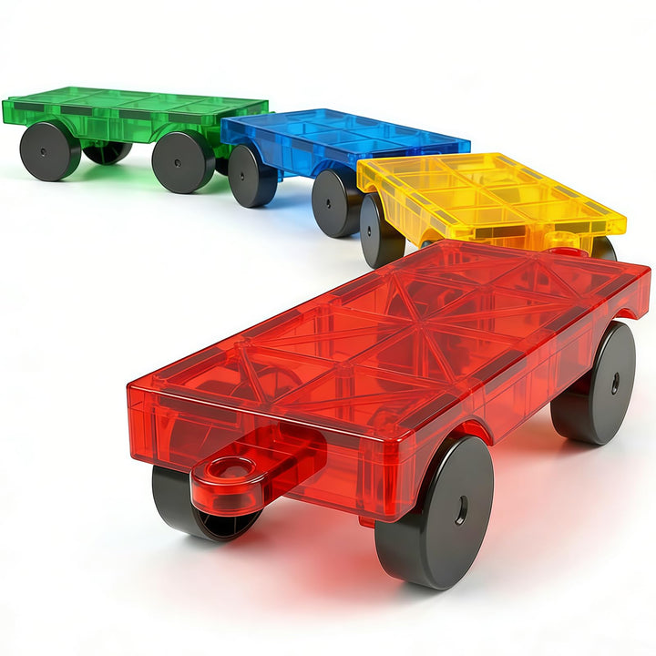 Magnetische Bausteine Spielzeug ab 3 Jahre Kinder, Magnetbausteine für 4-8 kinder, 4 Stück Magnet Au