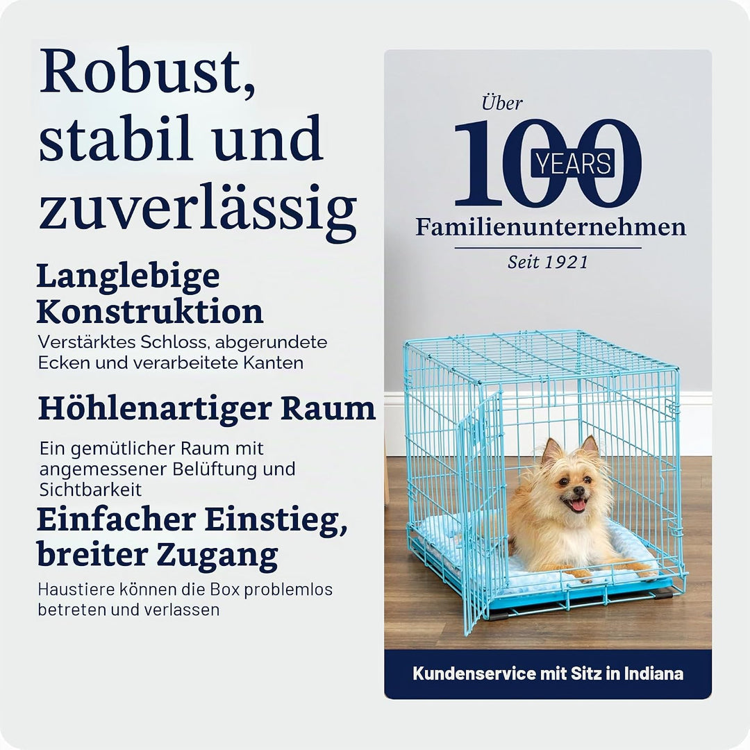 MidWest Homes for Pets iCrate Modell 1524BL Hundebox, ca. 61 cm lang, mit Einzeltür, auslaufsicherer