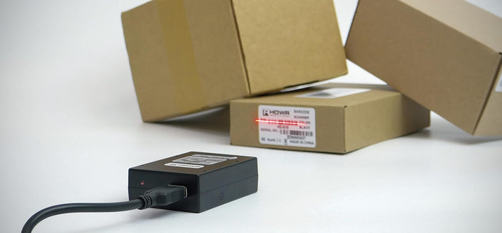 Barcode Scanner 1D Code, Wireless & USB, professioneller Barcodescanner USB zum Barcode Scannen, sch