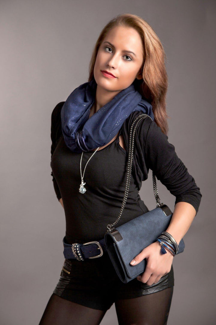 styleBREAKER Clutch, Abendtasche mit Metallspangen und Gliederkette, Vintage Design, Damen 02012046