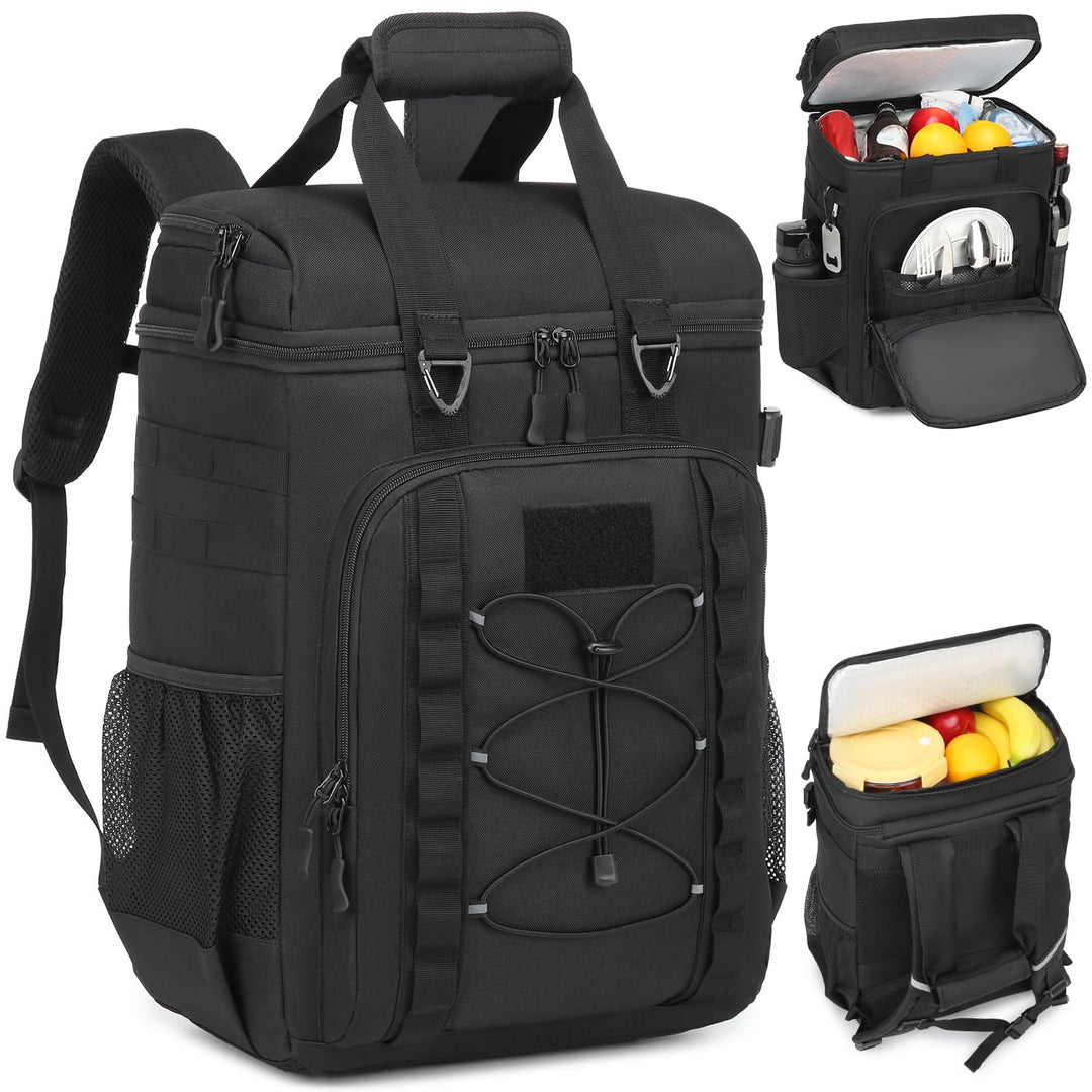 Kühltasche 42 Dosen grosser Kühlrucksack Taktische isolierte Lunchtasche Picknicktasche für Strand,
